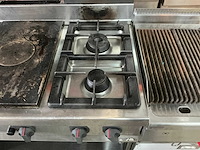 Kookwand met friteuse, gasfornuis (bakplaat en lavagrill) - afbeelding 16 van  18