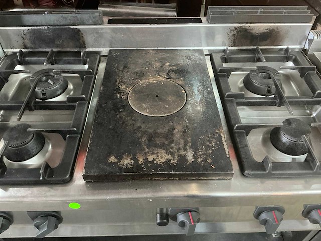 Kookwand met friteuse, gasfornuis (bakplaat en lavagrill) - afbeelding 17 van  18