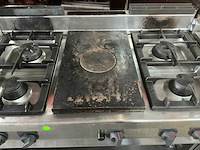 Kookwand met friteuse, gasfornuis (bakplaat en lavagrill) - afbeelding 17 van  18