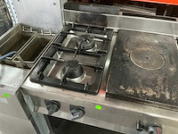 Kookwand met friteuse, gasfornuis (bakplaat en lavagrill) - afbeelding 18 van  18