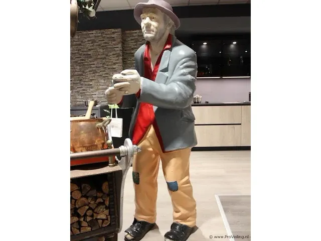 Koopman met handkar retro - afbeelding 9 van  12