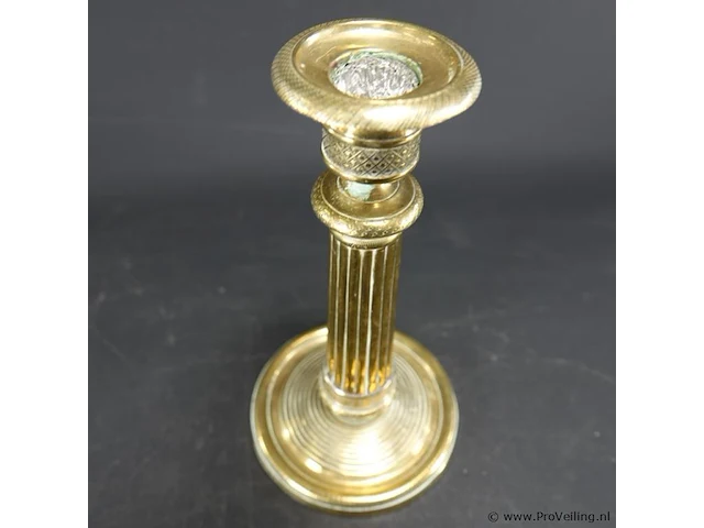 Koper/bronzen kandelaar - afbeelding 3 van  5