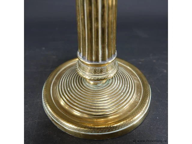Koper/bronzen kandelaar - afbeelding 4 van  5