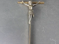 Koperen crucifix met bronzen corpus - afbeelding 2 van  5