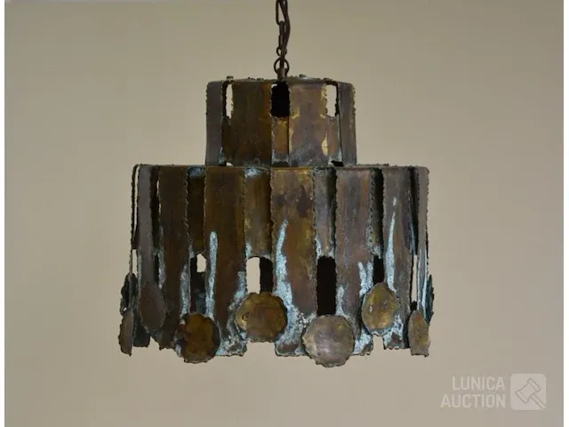 Koperen design hanglamp - afbeelding 1 van  5
