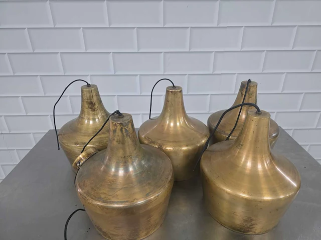 Koperen hanglamp (5x) - afbeelding 2 van  3