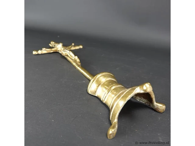 Koperen staande crucifix - afbeelding 5 van  5