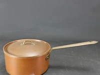 Koperen steelpan met deksel - afbeelding 1 van  5