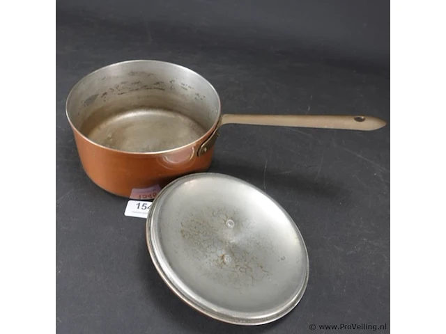 Koperen steelpan met deksel - afbeelding 3 van  5