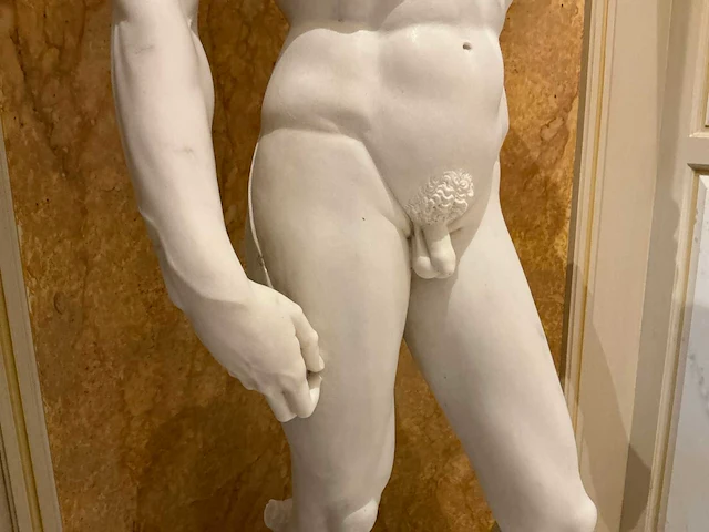 Kopie naar michelangelo, david, wit marmer uit carrara - afbeelding 4 van  7