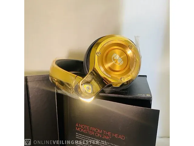 Koptelefoons - monster 24kt gold nieuw/mint conditie - afbeelding 4 van  5