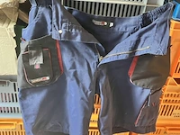 Korte werkbroek terratrend kleur navy met rode bies mt 54 - afbeelding 4 van  5