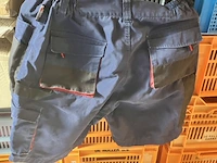 Korte werkbroek terratrend kleur navy met rode bies mt 54 - afbeelding 5 van  5