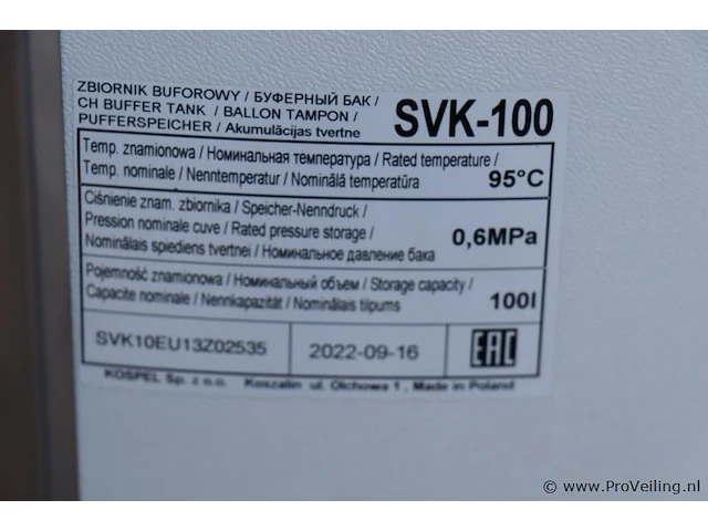 Kospel buffertank type svk-100 - afbeelding 7 van  7