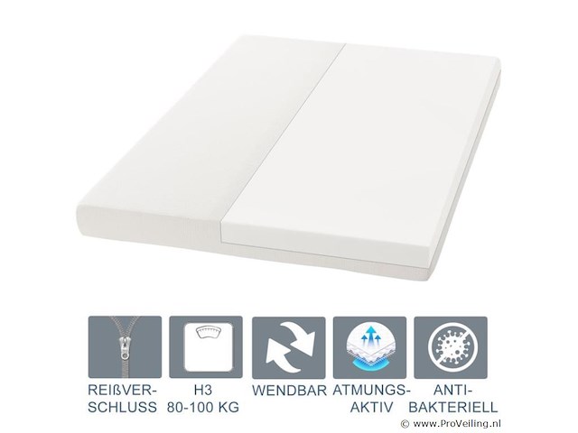Koudschuimmatras - 160 x 200 cm - hoog slaapcomfort & ergonomische lichaamsaanpassing - afbeelding 1 van  8