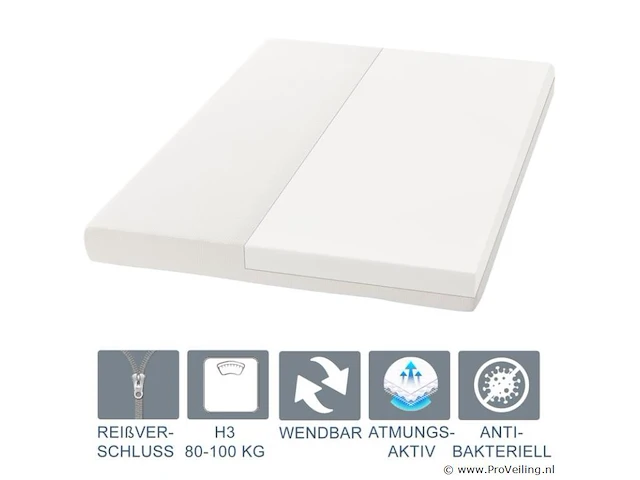 Koudschuimmatras - 90 x 200 cm - hoog slaapcomfort & ergonomische lichaamsaanpassing - afbeelding 1 van  5