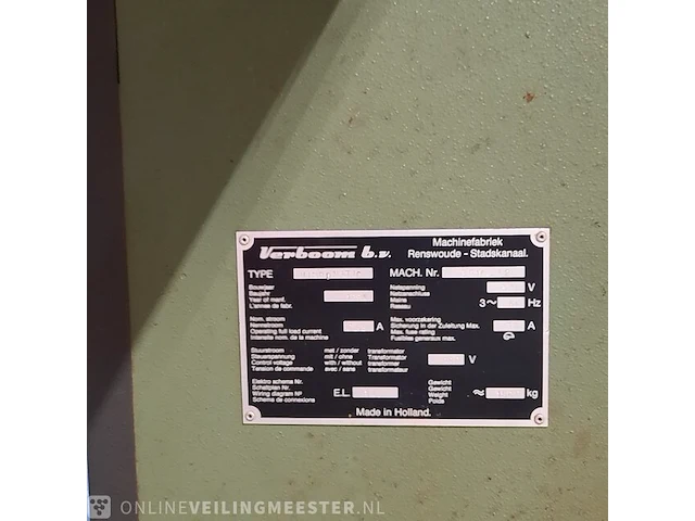 Kozijnen profileermachine verboom, windomatic 3716-52, bouwjaar 1990 - afbeelding 10 van  16