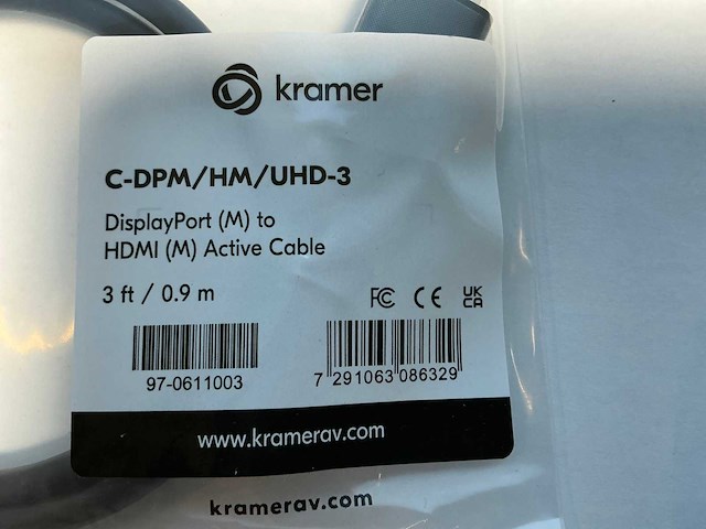 Kramer c-dpm/hm/uhd-3 hdmi(m) active kabel (pc- & netwerkkabel) (160 stuks) - afbeelding 8 van  10