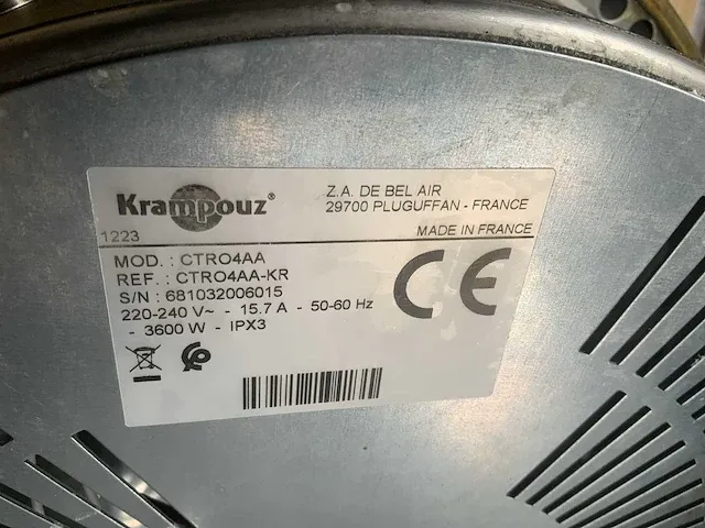 Krampouz ctro4aa crepemaker - afbeelding 4 van  5