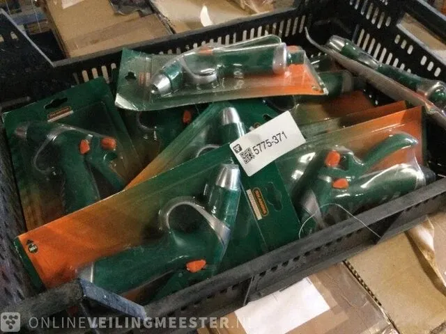 Krat met tuinslangpistolen skandia, groen/oranje - afbeelding 1 van  1