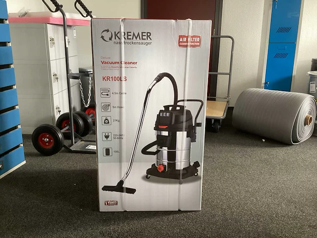 Kremer kr100ls industriële stofzuiger - afbeelding 1 van  3