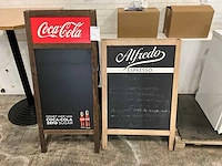 Krijtbord stoep reclamebord (2x) - afbeelding 1 van  2