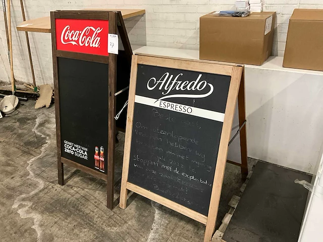 Krijtbord stoep reclamebord (2x) - afbeelding 2 van  2