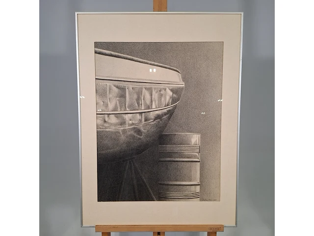 Krijttekening, s.m. bom, scheepshuid, 1982 - afbeelding 1 van  9