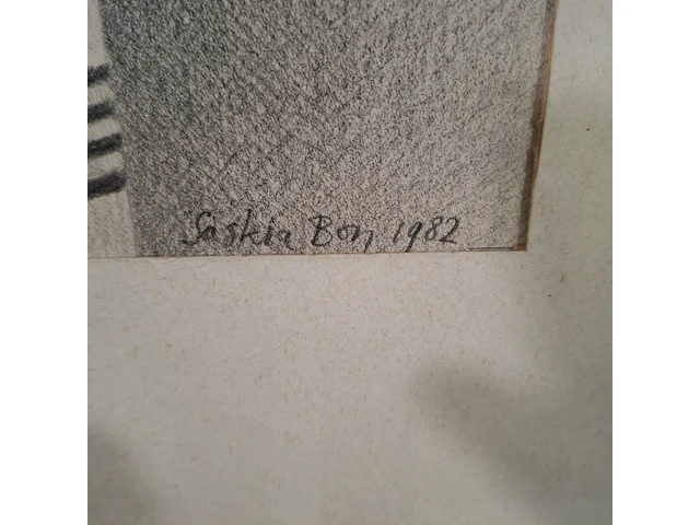 Krijttekening, s.m. bom, scheepshuid, 1982 - afbeelding 4 van  9