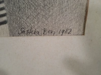 Krijttekening, s.m. bom, scheepshuid, 1982 - afbeelding 4 van  9