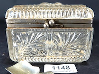 Kristallen suikerpot met schep met montuur - afbeelding 2 van  5