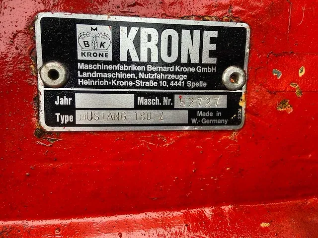 Krone - mustang 180/2 - ploeg 2 schaar - afbeelding 7 van  7
