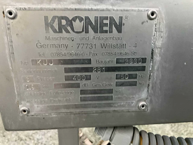 Kronen - 2000 - kuj - rvs blokjessnijmachine - afbeelding 2 van  10