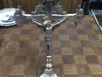 Kruisbeeld massief koper - afbeelding 1 van  2