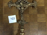 Kruisbeeld massief koper - afbeelding 2 van  2