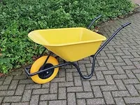 Kruiwagen kunststof gele bak 85 liter hq anti-lek