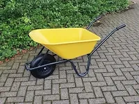 Kruiwagen kunststof gele bak 85 liter hq - afbeelding 1 van  4