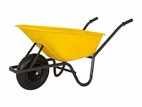 Kruiwagen kunststof gele bak 85 liter hq - afbeelding 2 van  4
