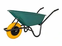 Kruiwagen kunststof groene bak 85 liter hq anti-lek - afbeelding 2 van  2