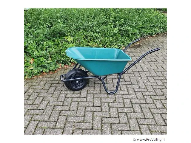 Kruiwagen kunststof groene bak 85 liter hq - afbeelding 1 van  4