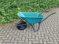 Kruiwagen kunststof groene bak 85 liter hq