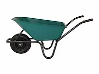 Kruiwagen kunststof groene bak 85 liter hq - afbeelding 3 van  4