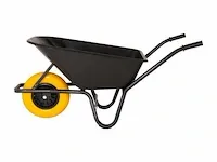 Kruiwagen kunststof zwarte bak 80 liter hq anti-lek - afbeelding 3 van  4
