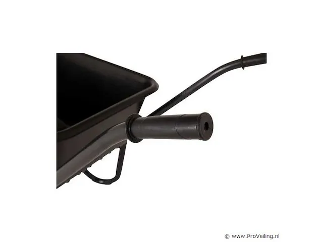 Kruiwagen kunststof zwarte bak 80 liter hq anti-lek - afbeelding 4 van  4
