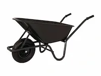 Kruiwagen kunststof zwarte bak 85 liter hq - afbeelding 2 van  4