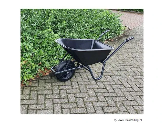 Kruiwagen kunststof zwarte bak 85 liter hq - afbeelding 1 van  4