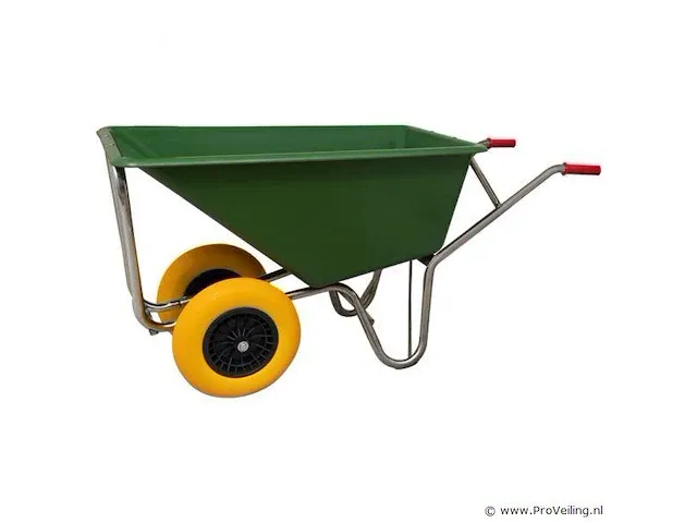 Kruiwagen poly 160 liter anti-lek 2 wielen - afbeelding 1 van  3