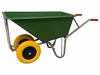Kruiwagen poly 160 liter anti-lek 2 wielen