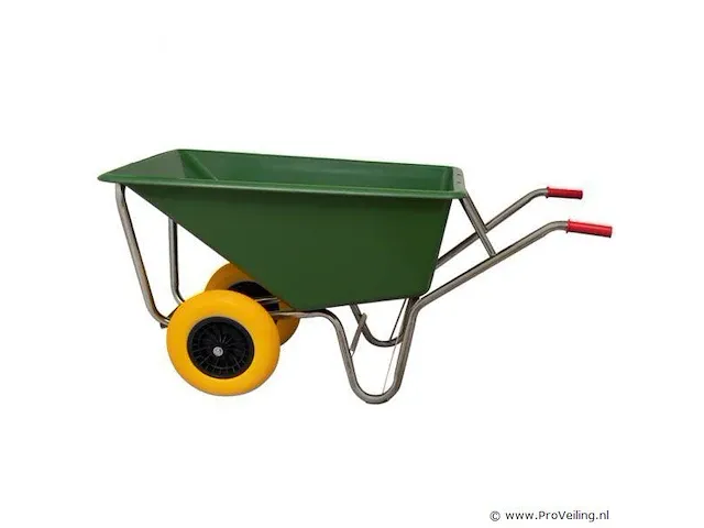 Kruiwagen poly 160 liter anti-lek 2 wielen - afbeelding 2 van  3