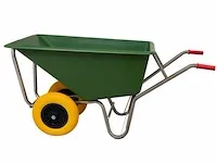 Kruiwagen poly 160 liter anti-lek 2 wielen - afbeelding 2 van  3